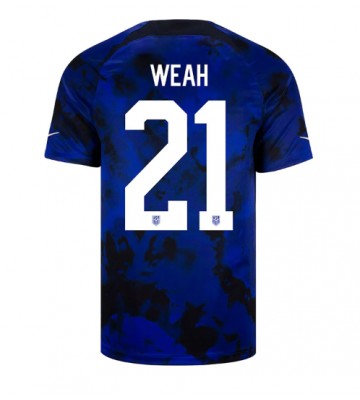 Lacne Muži Futbalové dres Spojené štáty Timothy Weah #21 MS 2022 Krátky Rukáv - Preč